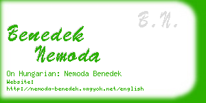 benedek nemoda business card